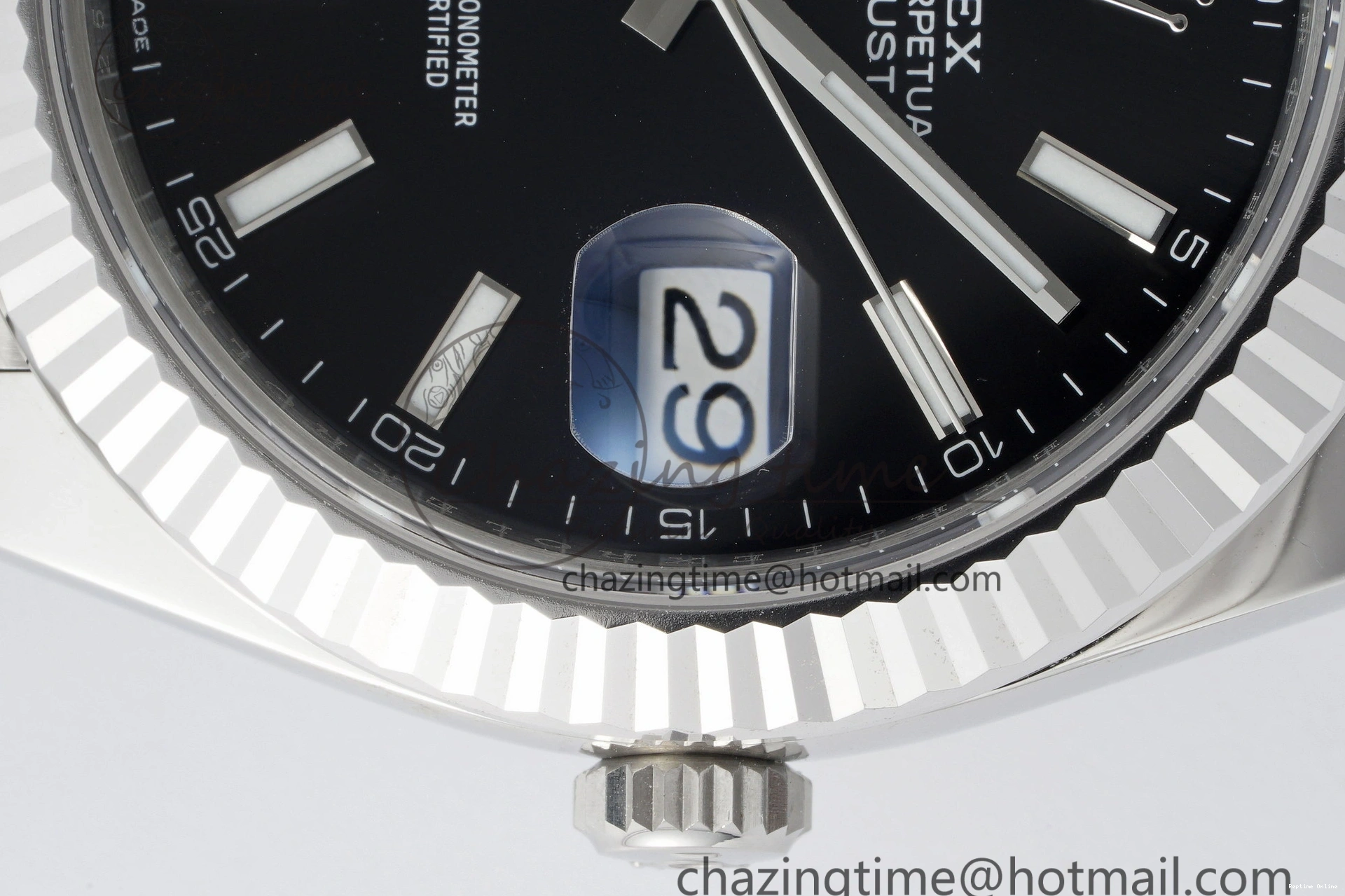 0412 DateJust 41 SS Fluted Bezel KING 1:1 Best Edition 904L Steel Black Stick Dial on Jubilee Bracelet VR EasyCare 2208